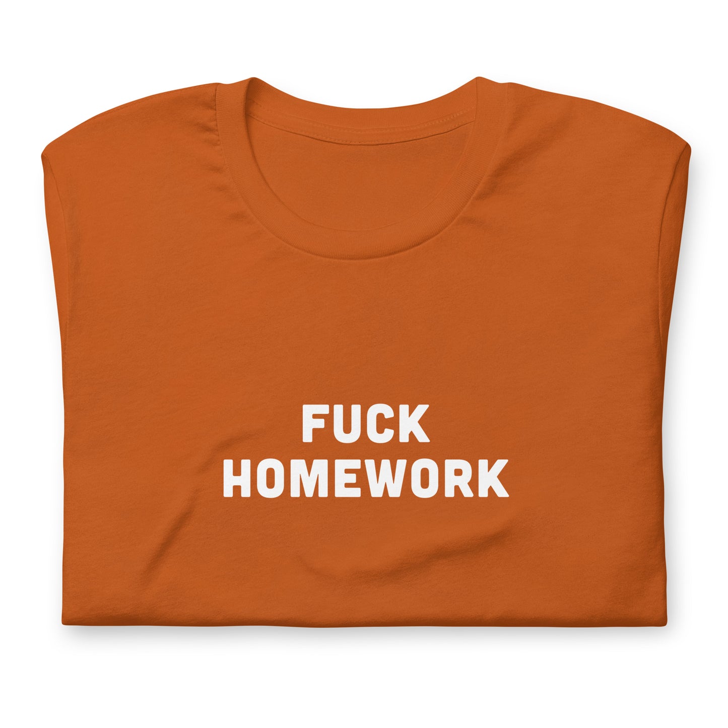 Fuck Homework T-Shirt Size M Color Navy