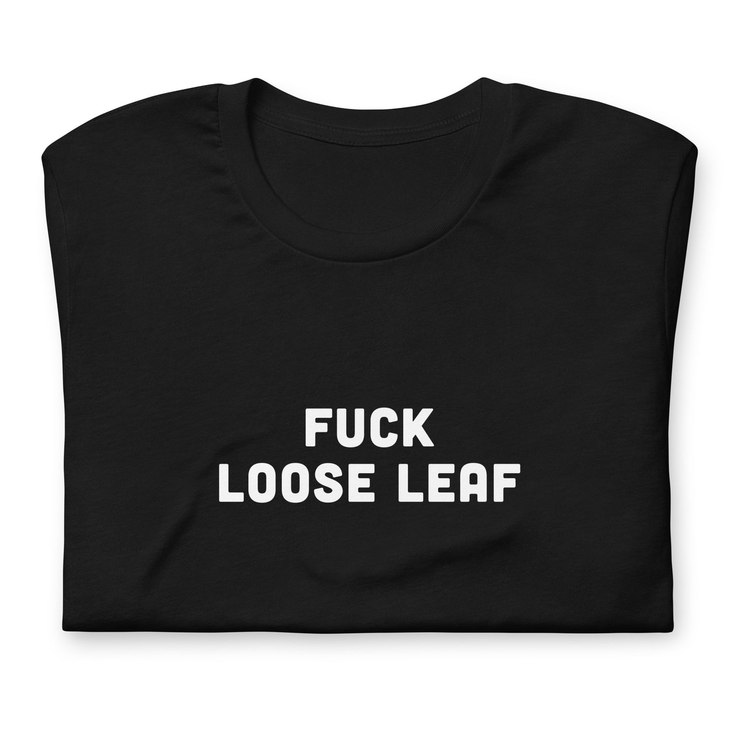 Fuck Loose Leaf T-Shirt Size M Color Black