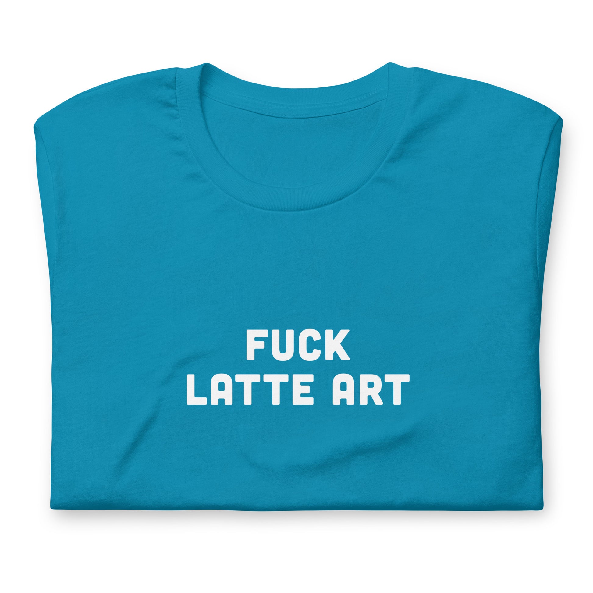 Fuck Latte Art T-Shirt Size L Color Navy