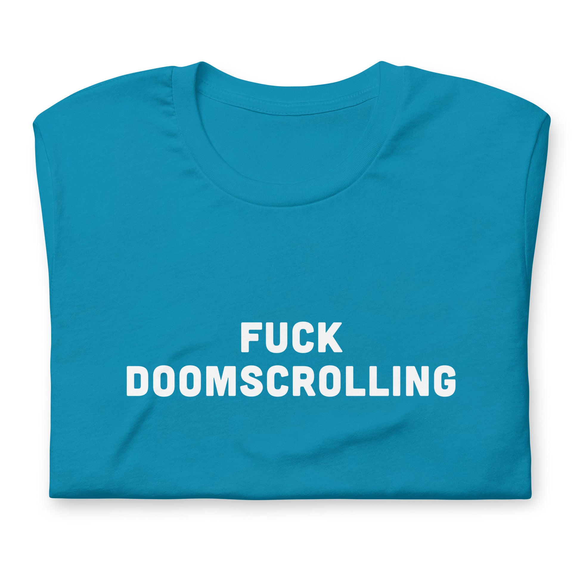 Fuck Doomscrolling T-Shirt Size L Color Navy