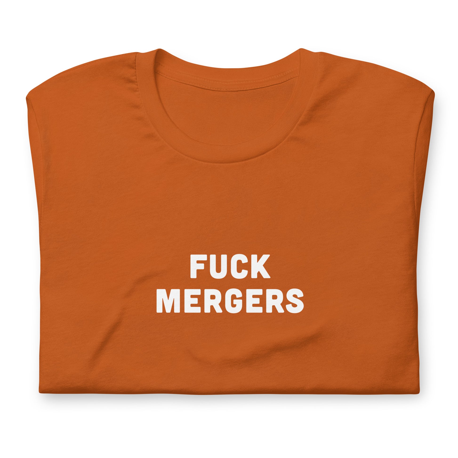 Fuck Mergers T-Shirt Size S Color Navy