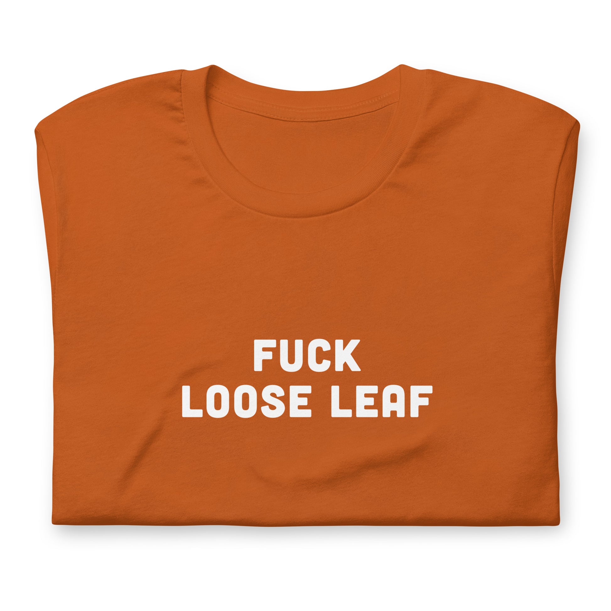 Fuck Loose Leaf T-Shirt Size S Color Navy