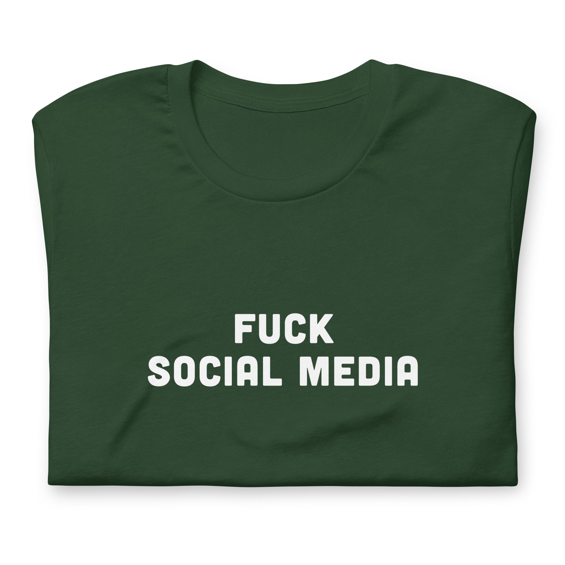 Fuck Social Media T-Shirt Size 2XL Color Black