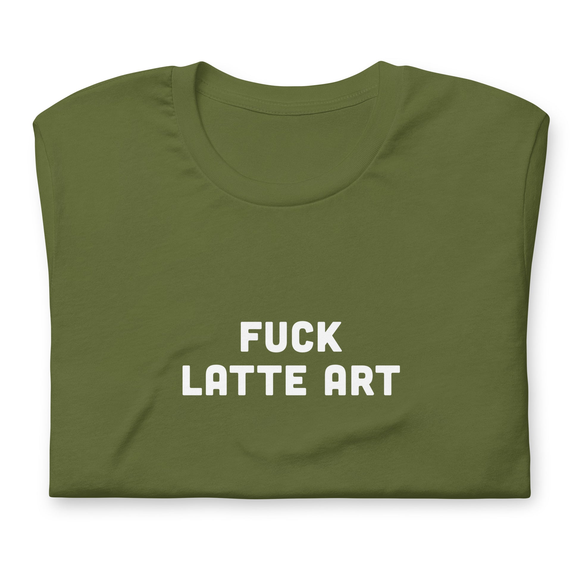 Fuck Latte Art T-Shirt Size S Color Navy