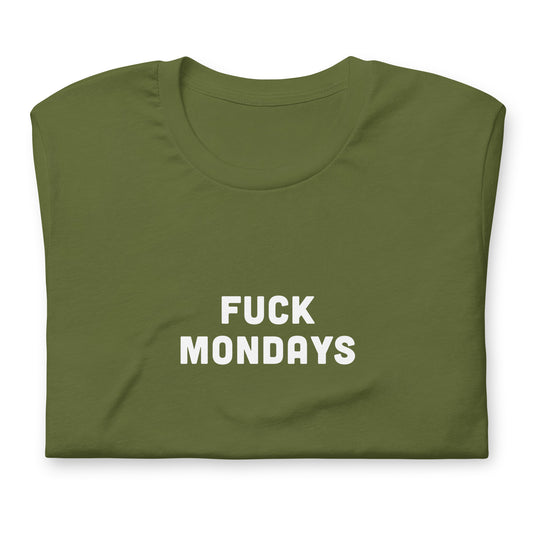 Fuck Mondays T-Shirt Size S Color Navy