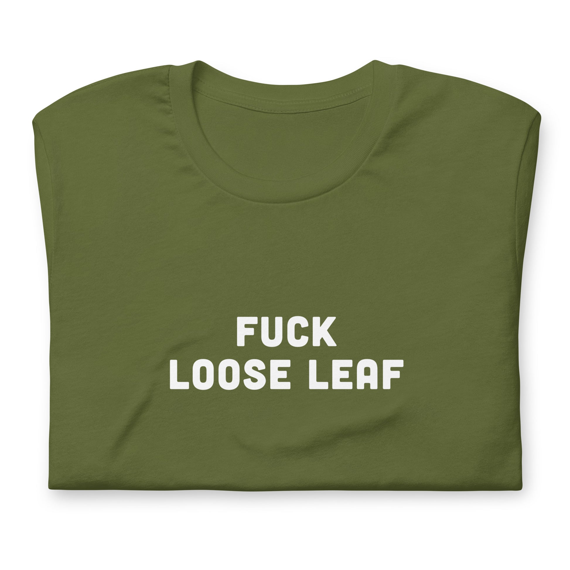 Fuck Loose Leaf T-Shirt Size S Color Black