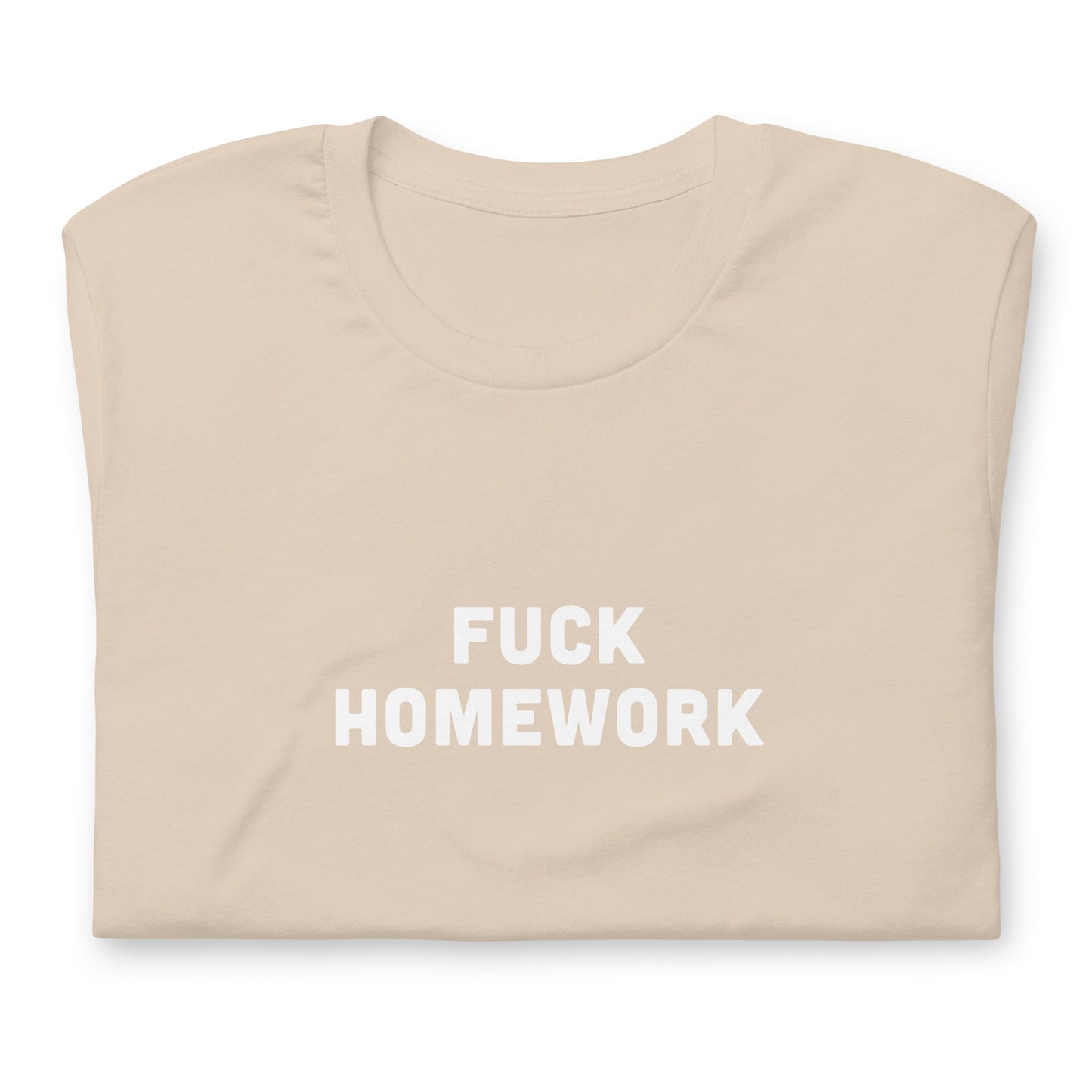 Fuck Homework T-Shirt Size L Color Asphalt