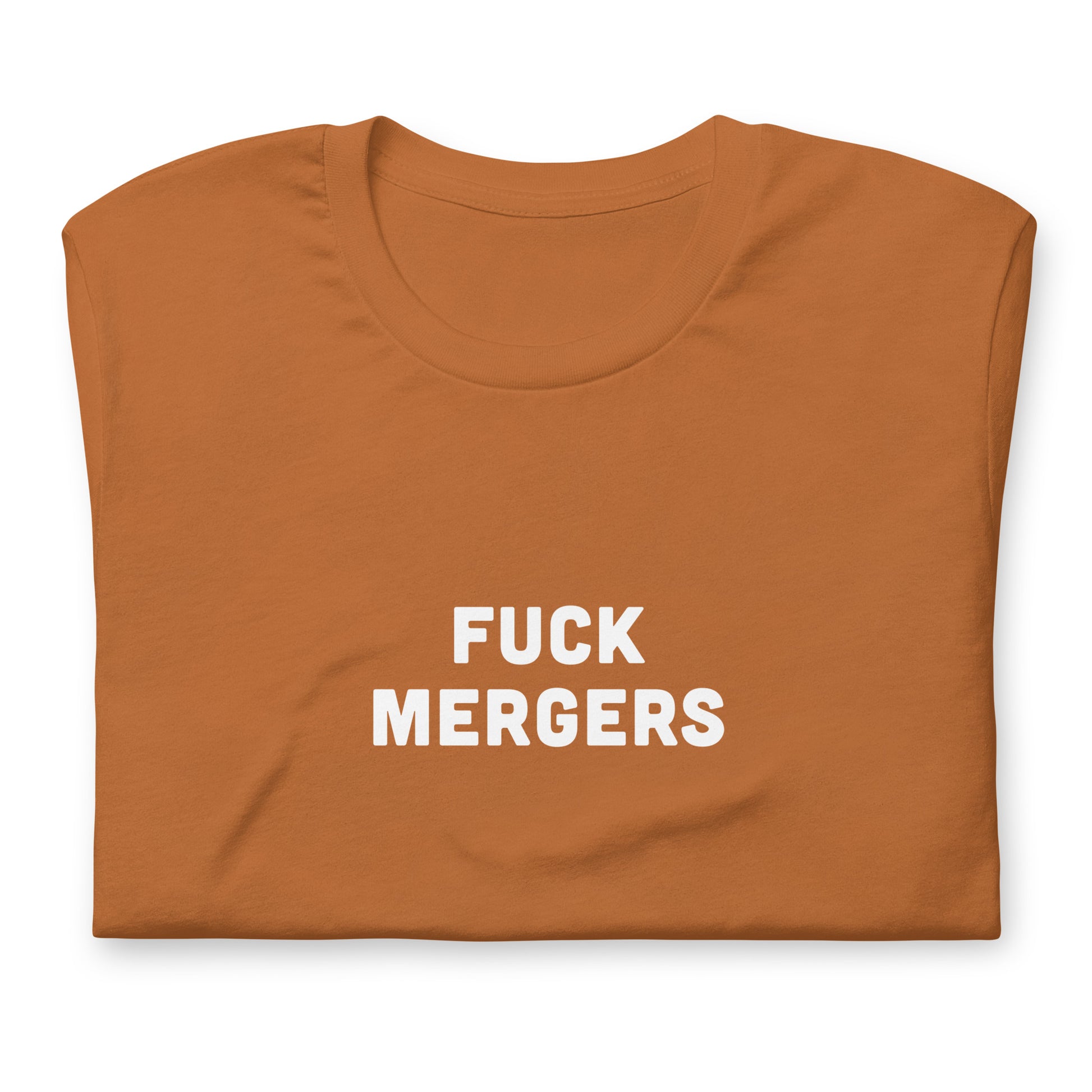 Fuck Mergers T-Shirt Size L Color Navy